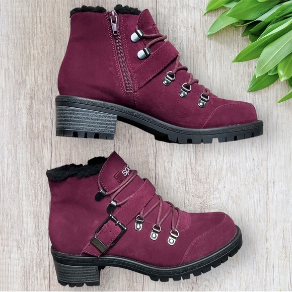 Sporto Suede Leather Combat Style Boots Size 7 - Picture 5 of 8